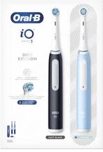 Nieuw 2x Oral-B IO 3 Dubbelpack Matt Black & Ice Blue (Bon), Ophalen of Verzenden, Nieuw, Tandenborstel