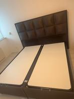Boxspring 180x200 met opbergruimte, Huis en Inrichting, Slaapkamer | Bedden, Ophalen, Bruin, Tweepersoons, Zo goed als nieuw