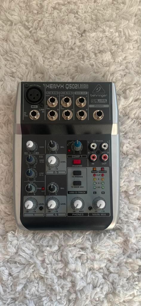 Behringer XENYX Q502 USB mengpaneel, Muziek en Instrumenten, Mengpanelen, Zo goed als nieuw, Ophalen of Verzenden