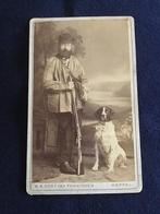 CDV, JAGER GEWEER HOND, M.B. Rost van Tonningen, Meppel, Ophalen of Verzenden, Voor 1940, Gebruikt, Foto