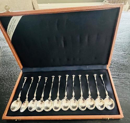 12 zilveren lepeltjes FA Bijkamp & Co te steenwijk 11 cm, Antiek en Kunst, Antiek | Goud en Zilver, Verzenden