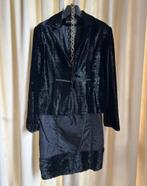 NICOWA zwart mantelpakje fake fur veulen mt 38, Maat 38/40 (M), Zwart, Ophalen of Verzenden, Zo goed als nieuw