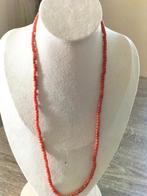 Prachtige oude bloedkoraal ketting., Verzenden, Zo goed als nieuw, Rood, Steen of Mineraal