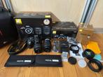 Overcomplete Nikon D3300 cameraset met 2 lenzen en 2x accu, Ophalen of Verzenden, Zo goed als nieuw, Nikon