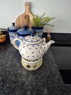 Bunzlau theepot en grote stoof, Antiek en Kunst, Ophalen