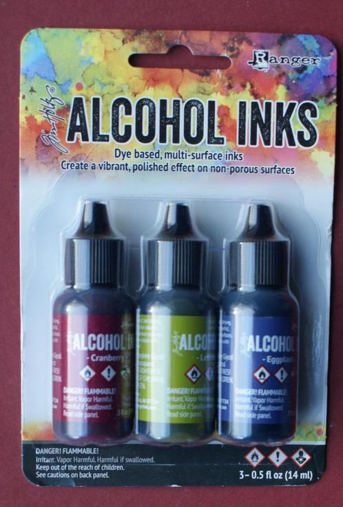 Tim Holtz Ranger Alcohol Inks, set van 3x14 ml., Hobby en Vrije tijd, Scrapbooking, Nieuw, Overige merken, Verzenden