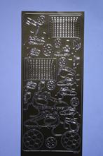 5 st. Sierstickers voetbal atributen goudkleur 8639, Hobby en Vrije tijd, Kaarten | Zelf maken, Verzenden, Nieuw, Overige thema's