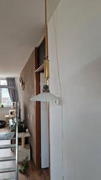 Mooi oud hanglampje met contra gewicht van koper, Ophalen of Verzenden, Gebruikt