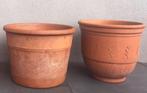 Ambachtelijke unieke terracotta bloempotten vorstbestendig, Tuin en Terras, Bloempotten, Gebruikt, Rond, Terracotta, Tuin