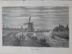06 / Gezicht op Den Haag met haar molens Gravure uit 1884, Antiek en Kunst, Kunst | Etsen en Gravures, Ophalen of Verzenden