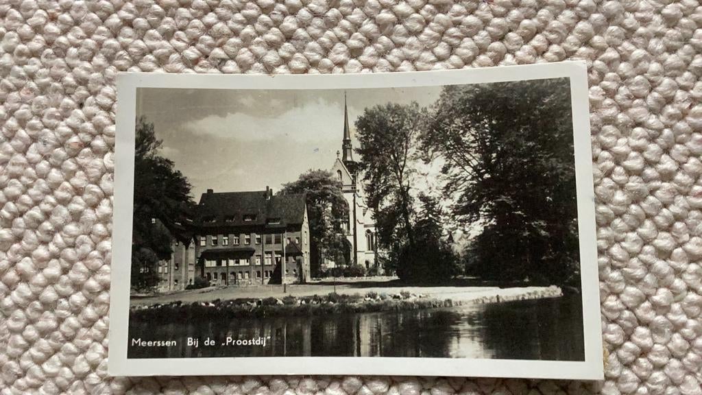 Ansichtkaart Meerssen Bij de “Proosdij” 1951. 914, Ophalen of Verzenden, 1940 tot 1960, Gelopen, Limburg