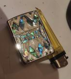 Zippo Mother of Pearl gepersonaliseerde Armor case '25, Verzamelen, Ophalen of Verzenden, Zo goed als nieuw, Aansteker