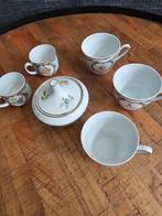 Vintage kopjes en suikerpot, Marokkaanse servies, Gebruikt, Ophalen of Verzenden, Overige stijlen, Kop(pen) en/of Schotel(s)