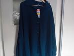 Nieuw!Maat 50/52 donkerblauwe dames blouse., Blauw, Maat 46/48 (XL) of groter, Nieuw, Ophalen of Verzenden