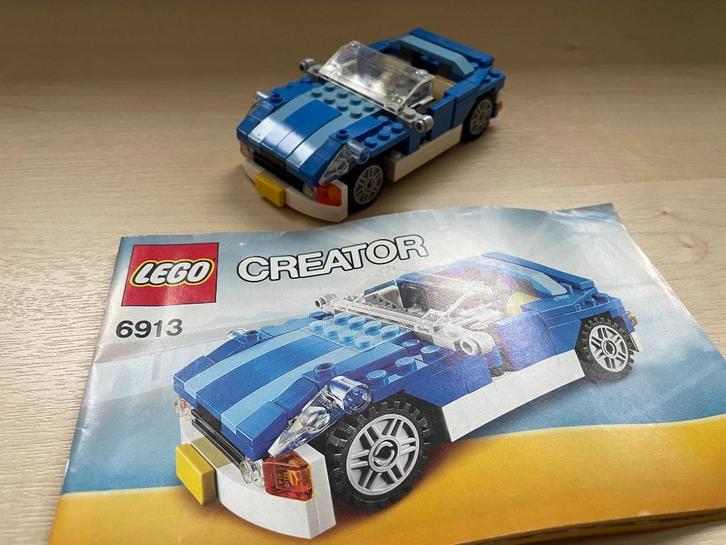 Lego Creator 6913 Blauwe Sportwagen, Kinderen en Baby's, Speelgoed | Duplo en Lego, Zo goed als nieuw, Lego, Complete set, Ophalen of Verzenden