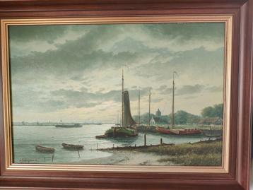 Schepen aan de oever van de IJssel (Herman Jozef Wijngaarde) beschikbaar voor biedingen