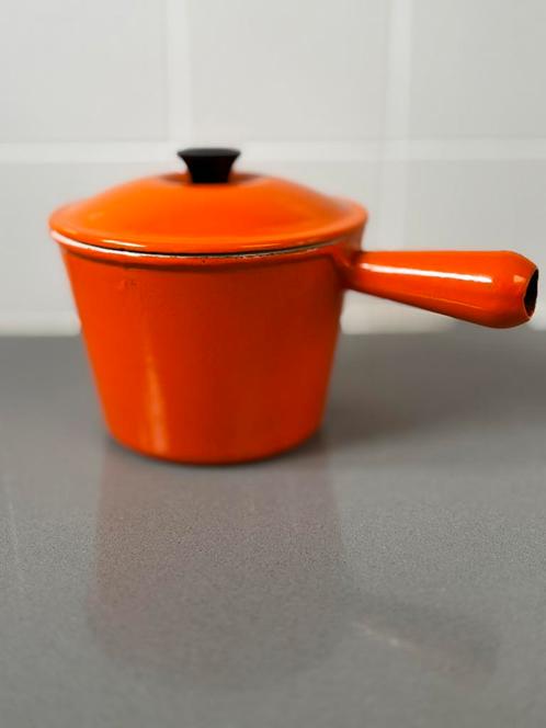 Le Creuset fondue, Huis en Inrichting, Keuken | Potten en Pannen, Gebruikt, Overige typen, Gietijzer, Inductieplaat, Ophalen of Verzenden