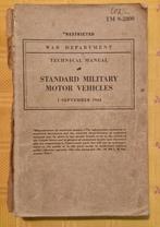 Amerikaanse manual TM 9-2800 military motor vehicles 1942, Ophalen of Verzenden, Landmacht, Amerika, Overige typen