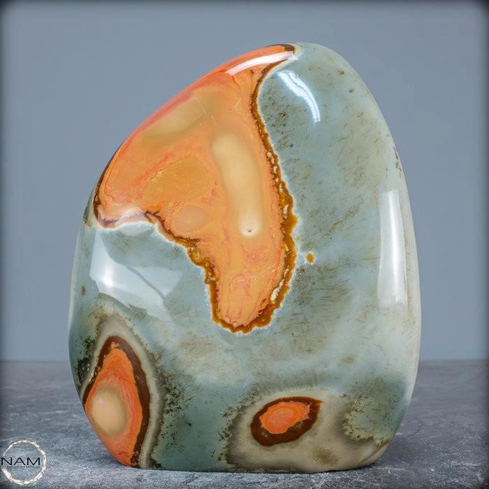 Polychroom Agaat Vrije Vorm - Madagaskar 1,24 kg, Verzamelen, Mineralen en Fossielen, Ophalen of Verzenden