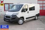 Peugeot Boxer Bestel 330 2.2 BlueHDi 120 L1H1 DUBBELCABINE/6, Auto's, Voorwielaandrijving, Gebruikt, Zwart, 4 cilinders