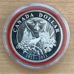 Canada - 1 Dollar 2011 - National Park with Whooping Crane, Verzenden, Noord-Amerika, Losse munt, Zilver