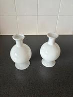 Witte vaasjes Intratuin, Wit, Ophalen of Verzenden, Minder dan 50 cm, Glas