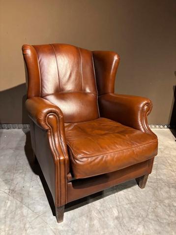 Fauteuil Runderleer Zo goed als Nieuw -Kings design beschikbaar voor biedingen