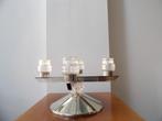 Sixties design Kandelaar WMF/Quist, verzilverd/kristal glas, Antiek en Kunst, Ophalen of Verzenden, Glas