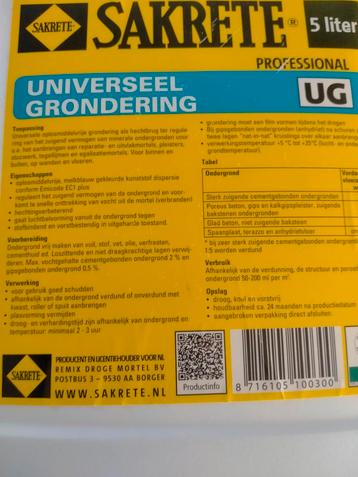 Sakrete universeel grondering beschikbaar voor biedingen