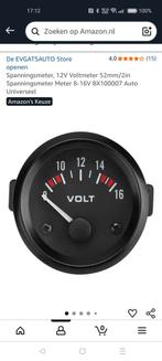 12V Voltmeter - Nieuw in doos, Ophalen of Verzenden, Nieuw, Universele onderdelen