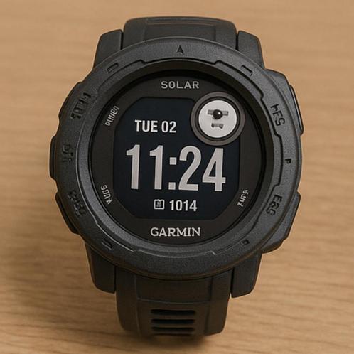 Garmin Instinct 2S Solar Zwart Topconditie Duurzaam, veelzi, Sieraden, Tassen en Uiterlijk, Sporthorloges, Zo goed als nieuw, Android