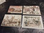 4 gelopen ansichtkaarten Anton Pieck, Verzamelen, Ansichtkaarten | Themakaarten, Ophalen, 1980 tot heden, Gelopen, Overige thema's