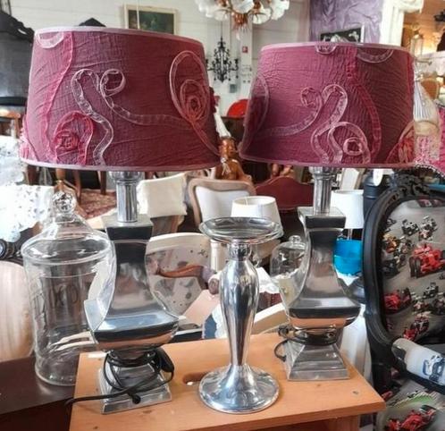 Set 2 leuke lampen compleet, Huis en Inrichting, Lampen | Tafellampen, Zo goed als nieuw, Minder dan 50 cm, Ophalen of Verzenden