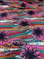 STENZO tricot stretch katoen 5m roze bloemen €5 p/m, 200 cm of meer, Nieuw, Ophalen of Verzenden, 120 cm of meer