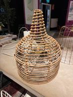 Hanglamp riet/hout, Huis en Inrichting, Ophalen, Zo goed als nieuw, Hout, Minder dan 50 cm