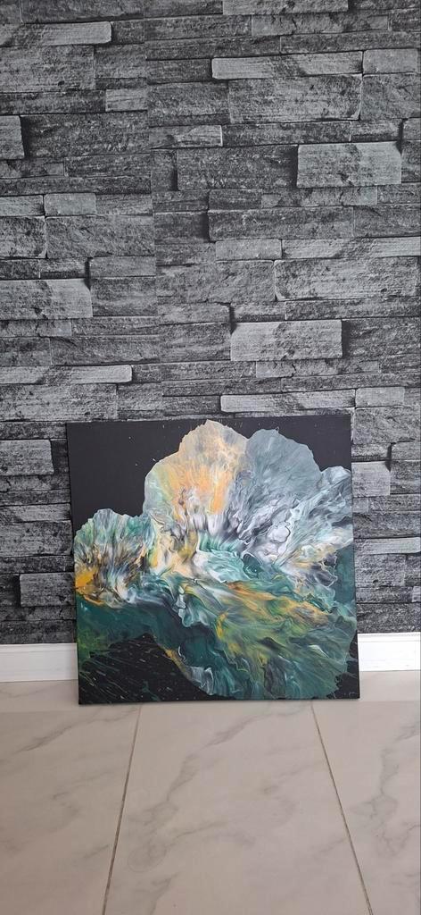 Abstract Schilderij op Doek, Antiek en Kunst, Kunst | Schilderijen | Abstract, Ophalen of Verzenden