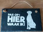 DUITSE DOG LEISTEEN BORDJE PAS OP ! HIER WAAK IK ! -HOND, Verzenden, Nieuw