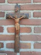 Antiek Houten Kruisbeeld Jezus, Antiek en Kunst, Ophalen