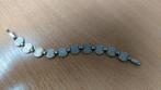 Zilveren armband met oude Wilhelmina  dubbeltjes, Gebruikt, Ophalen of Verzenden, Met bedels of kralen, Zilver