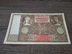 Mooi biljet 100 gulden Luitspelende Vrouw, 1942, Postzegels en Munten, Bankbiljetten | Nederland, Ophalen of Verzenden, 100 gulden