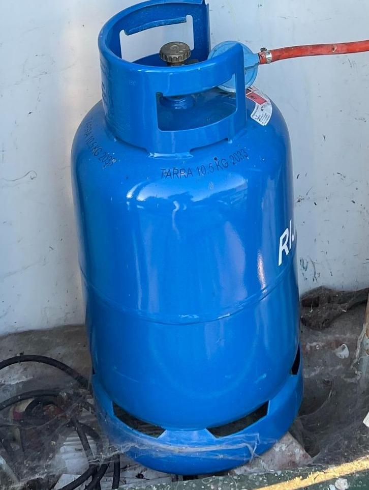 Gasfles propaan 10,5 kg halfvol, Caravans en Kamperen, Kampeeraccessoires, Zo goed als nieuw, Ophalen