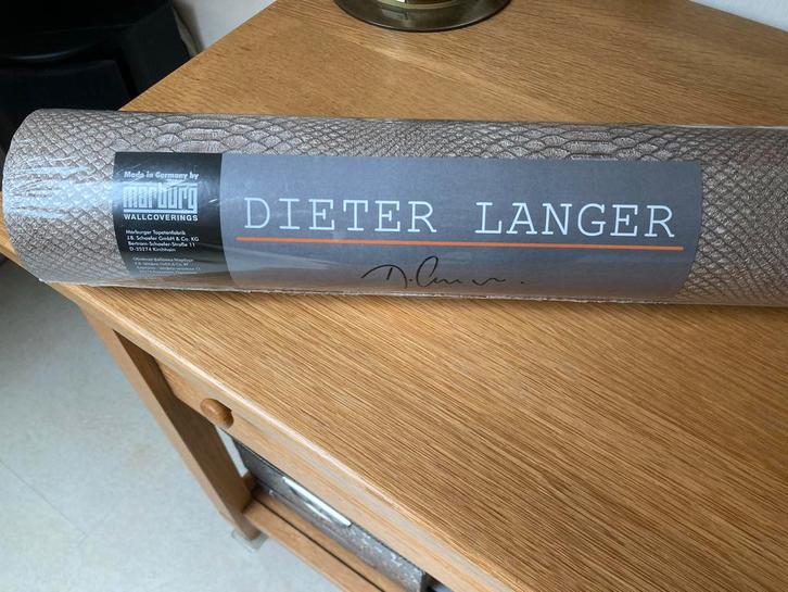 Dieter Langer behang - bruin zilver slangenprint, Huis en Inrichting, Stoffering | Behang, Bruin, minder dan 10 m², Ophalen of Verzenden