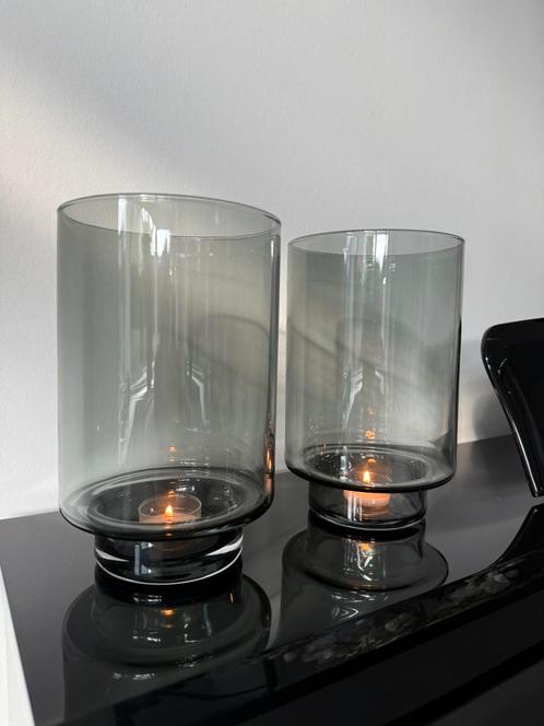 Kaarshouder Thames XS grey Ø14 x H21 cm - Vase the World, Huis en Inrichting, Woonaccessoires | Overige, Nieuw, Ophalen of Verzenden