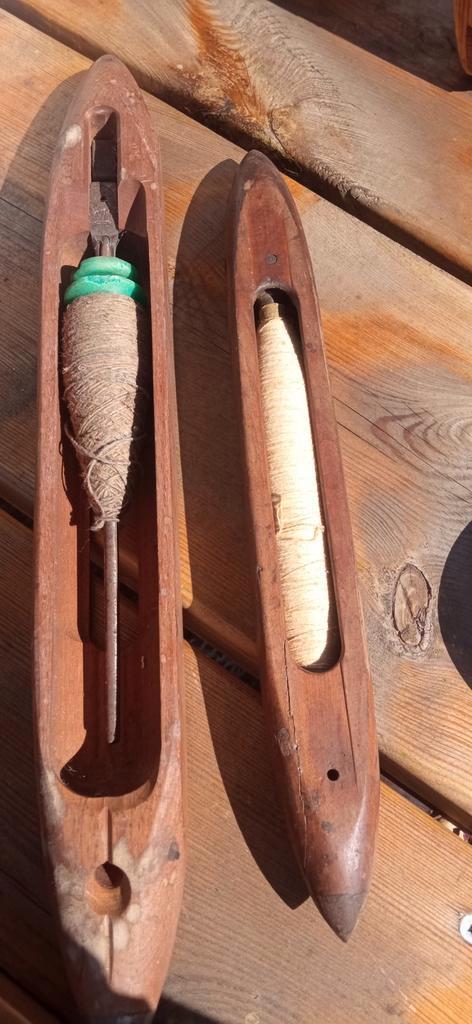 Kantklos Spoelen - Vintage Weefgetouw Shuttle, Hobby en Vrije tijd, Kantklossen, Gebruikt, Klos(sen), Ophalen of Verzenden