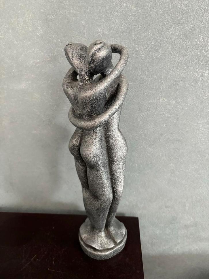 Zilverkleurig beeld, Antiek en Kunst, Kunst | Beelden en Houtsnijwerken, Ophalen of Verzenden