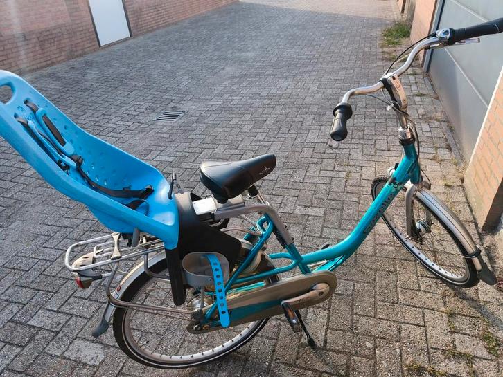 Gazelle Damesfiets met Kinderzitje, Fietsen en Brommers, Fietsen | Dames | Damesfietsen, Gebruikt, Gazelle, Versnellingen, 53 tot 56 cm