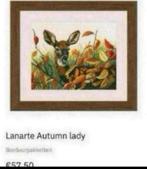 BORDUURPAKKET LANARTE AUTUMN LADY OPRUIMING PRIJS, Hobby en Vrije tijd, Verzenden, Nieuw, Handborduren, Borduurpakket