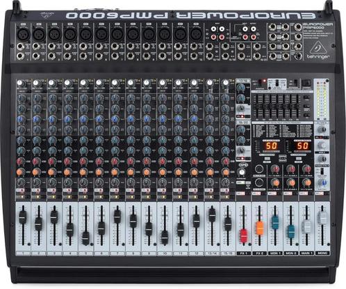 Powered Mixer 2x800 watt met Solton Speakers, Muziek en Instrumenten, Mengpanelen, Zo goed als nieuw, 20 kanalen of meer, Microfooningang