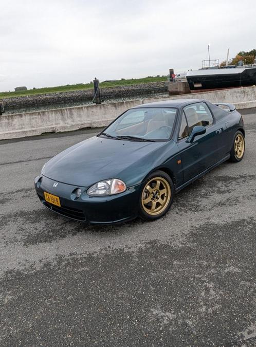 Honda Del Sol 1.6 ESI Daytona!, Auto's, Honda, Particulier, CRX, Benzine, Cabriolet, Geïmporteerd, Groen, Beige, Leder, Ophalen