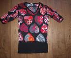 Dept Zwarte Tuniek met Hartjes Print (M), Kleding | Dames, Blouses en Tunieken, Maat 38/40 (M), Zwart, Ophalen of Verzenden, Gedragen